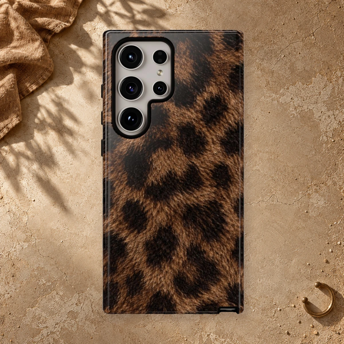 Classic Espresso Fur phone case styled view
