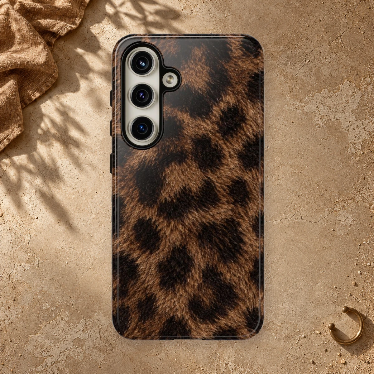 Classic Espresso Fur phone case styled view