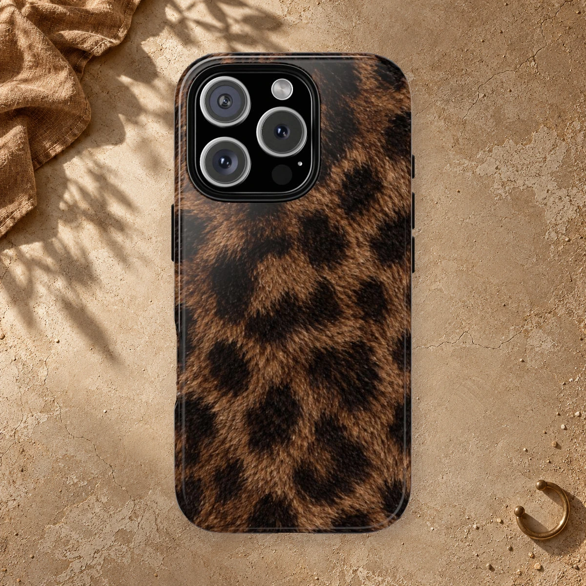 Classic Espresso Fur phone case styled view