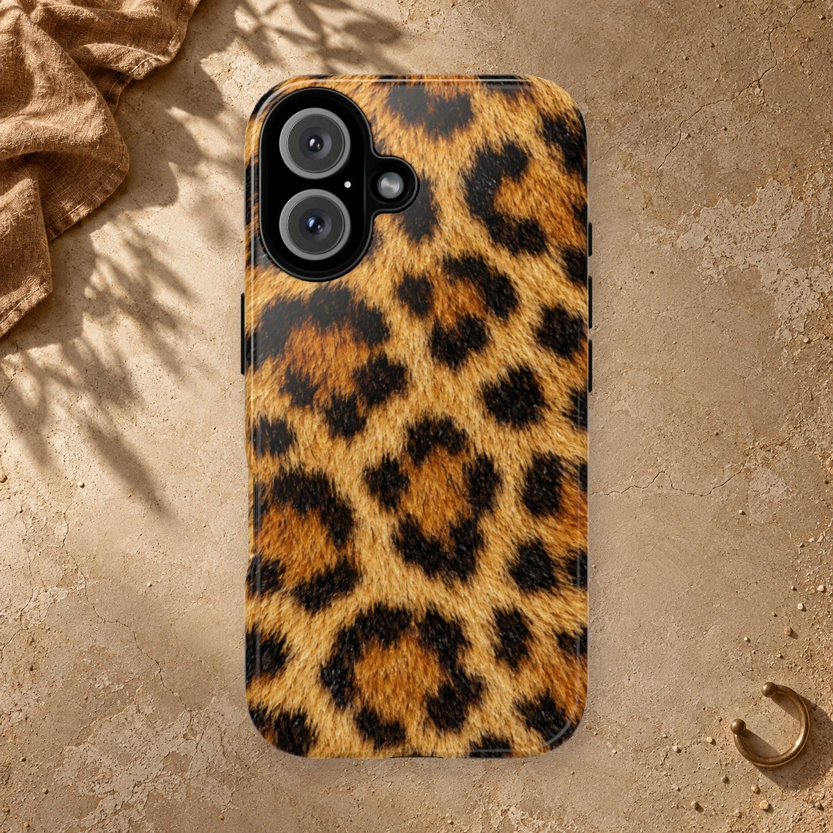 Classic Golden Fur phone case styled view