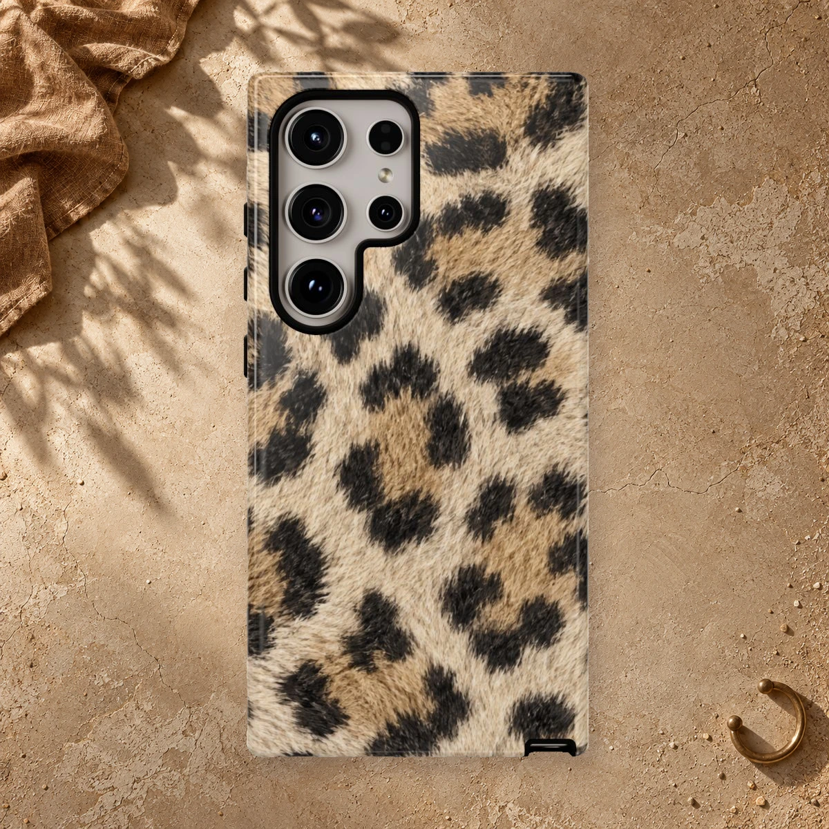 Classic Sand Fur phone case styled view