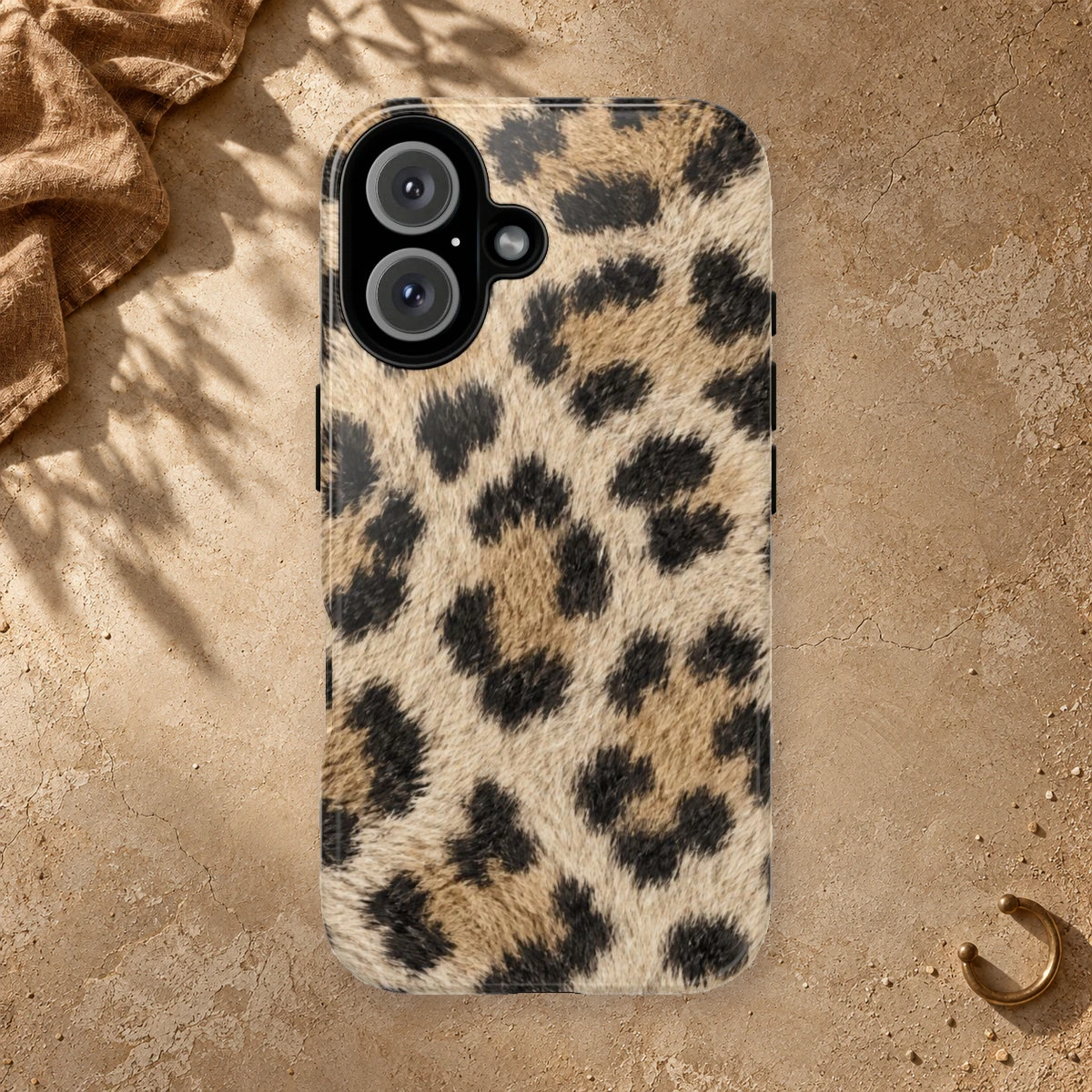 Classic Sand Fur phone case styled view