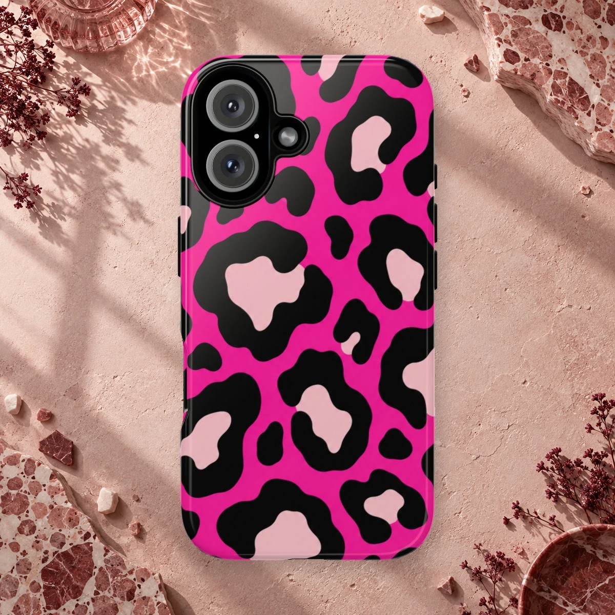 Pink Hot Pop phone case styled view